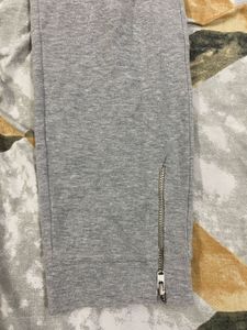 Grey Zipper Detail Joggers