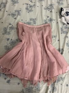 Bohemian Pink Pleated Skirt