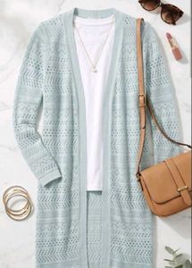 Light Blue Knit Cardigan