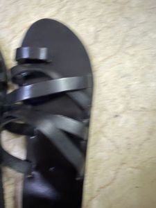 Fabindia Black Leather flats