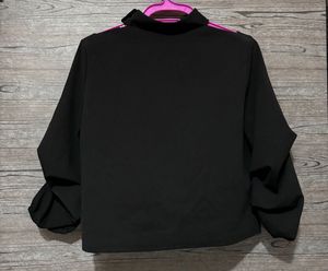 Chic Black Mock Neck Top