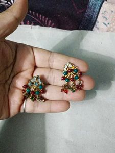 Gold Tone Pendant &amp; Earring Set