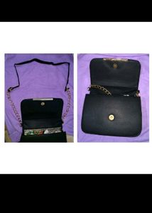 Black Sling Bag (with golden chain) @100