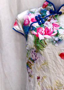Floral Print Chinese Cheongsam Dress