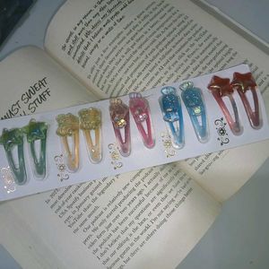 Cute Candy & Star Hair Clips Set