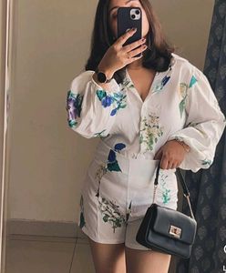 co-ord set Floral Print Shirt and Shorts