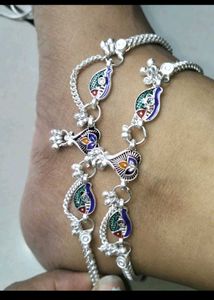 combo offer4 Silver Anklets with Bells