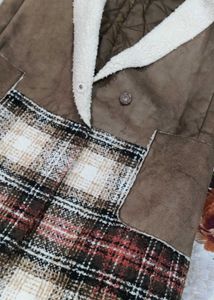 Stylish Plaid Lined Jacket