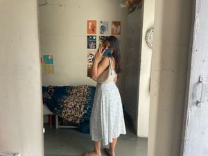 Floral Print Spaghetti Strap Midi Dress