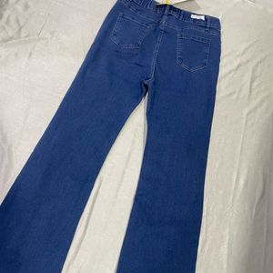 Classic Blue Denim Jeans - Flare Cut