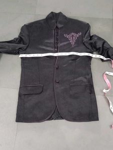 Purple Embellished Blazer