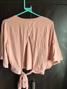 Pink Back Knot Top