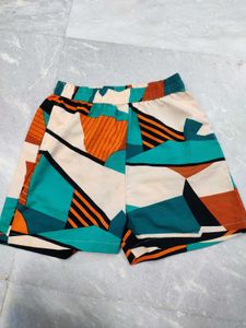 Vibrant Geometric Print Lounge Set