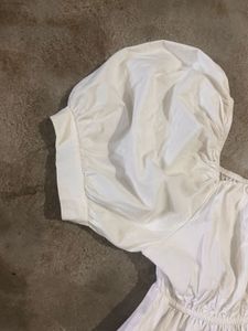 • Romantic Selkie-Style White Puff Sleeve Peplum t