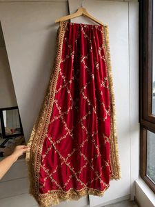Elegant Maroon Anarkali Set with Dupatta