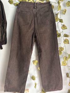 Grey Wide Leg Jeans