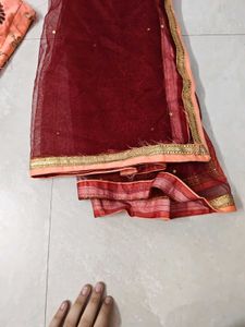 Designer Peach Lehenga Choli Set