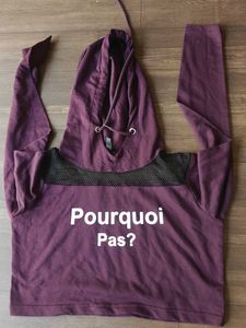 Purple Hoodie "Pourquoi Pas?"