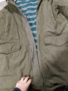 Men's Green sweater and  jacket fur winter