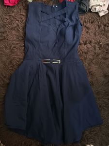 Chic Navy Skater Dress brand new