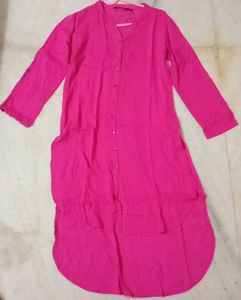 Pink Button-Down Dress