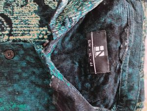 Men's Teal Paisley Print Shirt