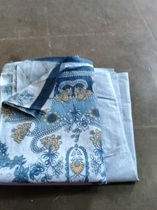 Light Blue Pakistani dress material with Geometric
