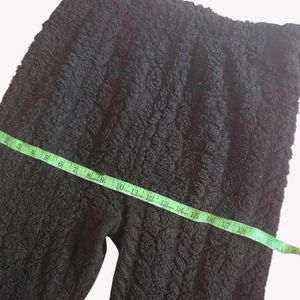 Cozy Black Plush Pajama Pants M - L