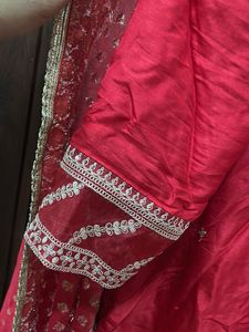 Elegant Red &amp; Gold Ethnic Suit