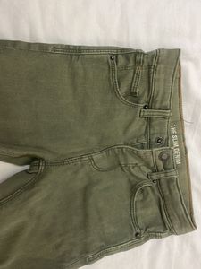 Olive Green Slim Fit Denim Jeans
