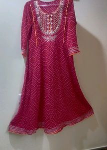 Magenta Pink Anarkali Set