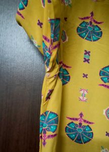 Yellow Printed Kurta