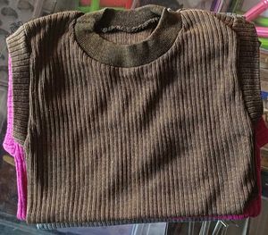 Ribbed Sleeveless Pink