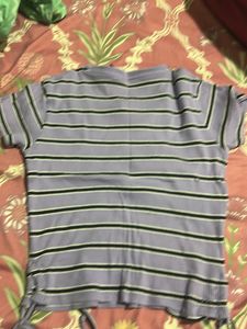 Kraus Striped Cropped Top