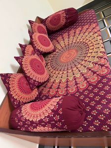 diwaan set bedsheet with cushion cover