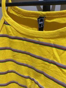 Yellow Striped Tank Top