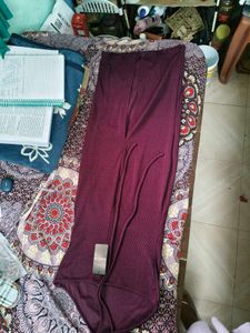 Burgundy Halter Midi Dress