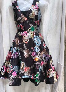 I. Vibrant Jewel Print Fit &amp; Flare Dress
