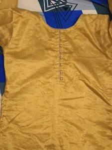 Embroidered Silk dress with pant