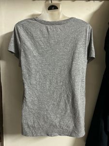 Grey V-Neck Pocket T-Shirt