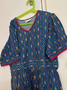 Bohemian Blue Print Dress new without tag
