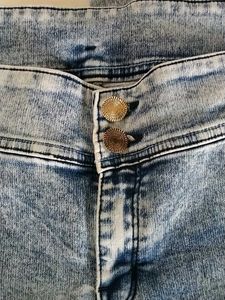 Acid Wash Distressed Jeans