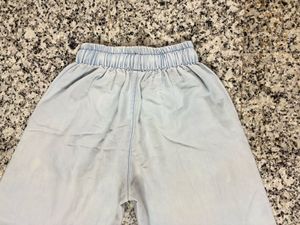 Light Blue Elastic Waist Pants