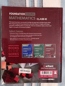 Arihant Foundation Maths Class 10 For JEE