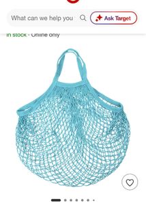 Stylish Blue Mesh Tote Bag
