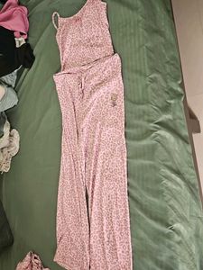 Cute Pink Leopard Print Pajama Set