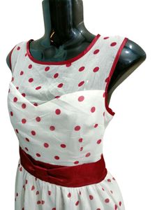 Vintage Polka Dot Midi Dress Lindy Bar Size M &amp; L