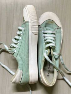 Pastel Green Canvas Sneakers
