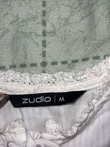 White Puff Sleeve Crop Top- NOT WORN EVEN ONCE