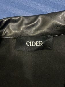 CIDER Black Faux Leather Jacket